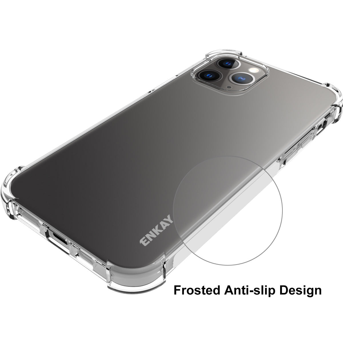 ENKAY protiskluzové čiré pouzdro TPU s 0,26 mm 9H 2,5D tvrzeným sklem pro iPhone 12 12 Pro ENKAY protiskluzové čiré pouzdro TPU s 0,26 mm 9H 2,5D tvrzeným sklem pro iPhone 12 12 Pro